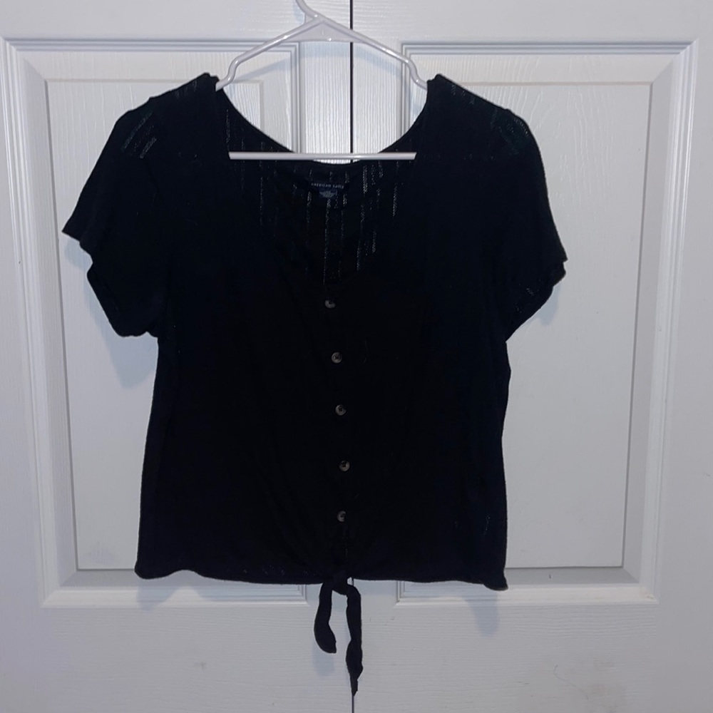 Black American Eagle button up dress shirt size L